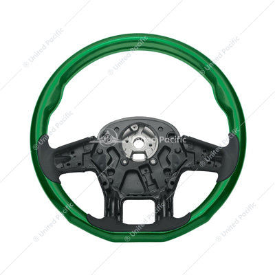 18" YourGrip Wood Emerald Green Candy Color Steering Wheel