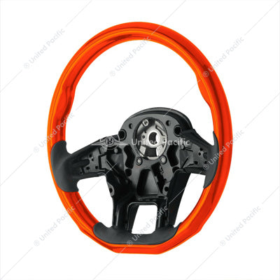 18" YourGrip Wood Cadmium Orange Candy Color Steering Wheel