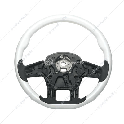 18" YourGrip Wood Pearl White Candy Color Steering Wheel