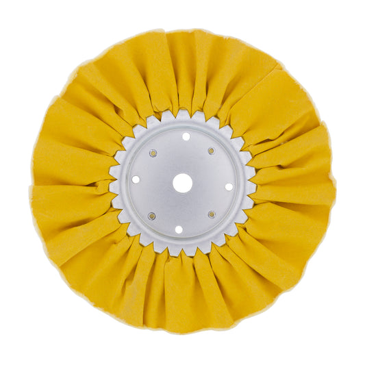 10" Yellow Treated Airway Buffing Wheel with 5/8" & 1/2" Arbor