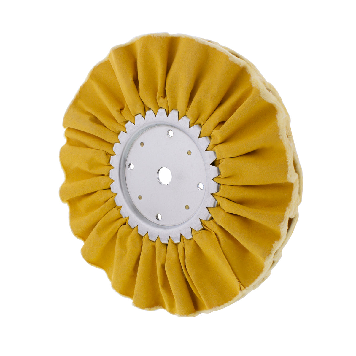 10" Yellow Treated Airway Buffing Wheel with 5/8" & 1/2" Arbor