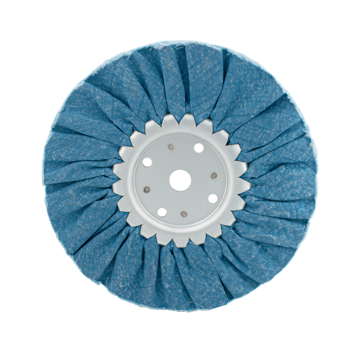 8" Blue Treated Airway Buff - 5/8" & 1/2" Arbor