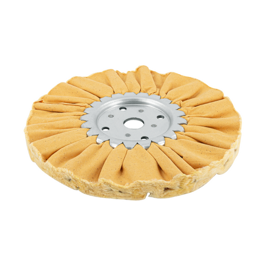 8" Yellow Treated Airway Buff - 3/4" Arbor