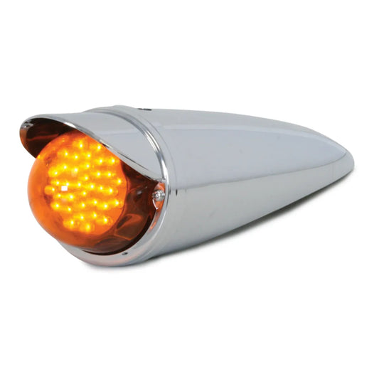 Torpedo Cab Marker Light Assembly Dark Amber Glass With Visor