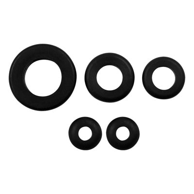 21/32", 7/8",1",1 3/8" Mounting Holes Black Vinyl Grommets