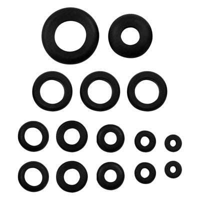 1/4",5/16",3/8",7/16",1/2",5/8",21/32",7/8" Mounting Holes Black Vinyl Grommets