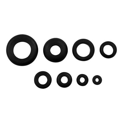 1/4",5/16",3/8",7/16",1/2",5/8",21/32",7/8" Mounting Holes Black Vinyl Grommets