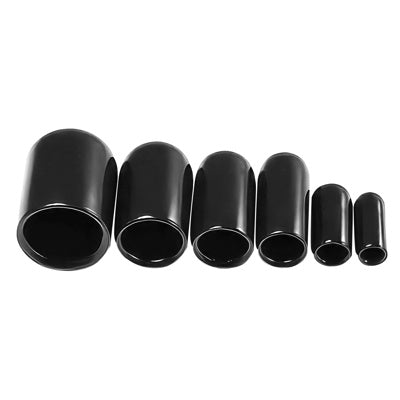 1/8" thru 1/2" Assorted Black Vinyl Vaccum Caps
