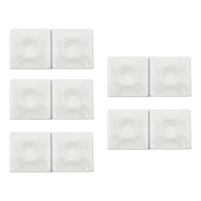 1" Natural Nylon Adhesive Wire Tie Mount 50 Lbs Ties