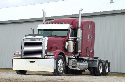 18" Miter Freightliner CL 03< Stainless Steel Bumper