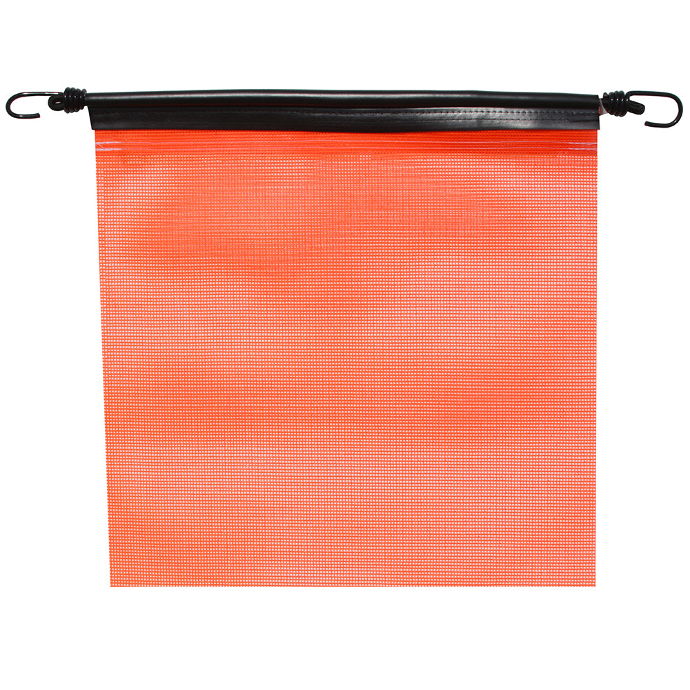 18"  MESH FLAG W/BUNGEE FLUORESCENT ORANGE