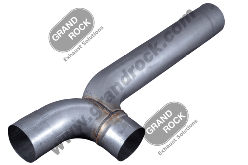 5" Straight 2 Bend OD Ends Y Divider Pipe Aluminized
