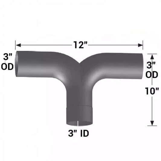 3" Od.Outlets 3"Id.In Y-Pipe