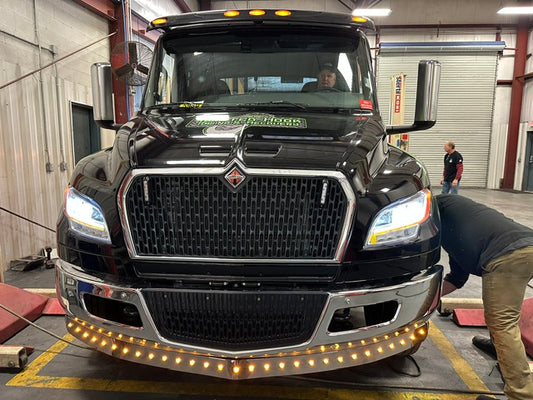 International MV Bumper Light Bar Amber