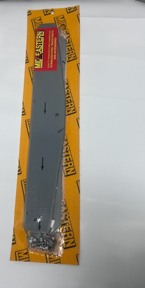 24" Blank Flap Weights Angled Top Edge Narrow Ends-Holes-Back Plate-Hardware-Pair
