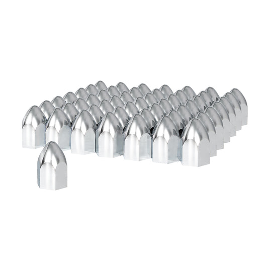 1-1/2"x2-3/4" Chrome Plastic Push-On Bullet Nut Covers