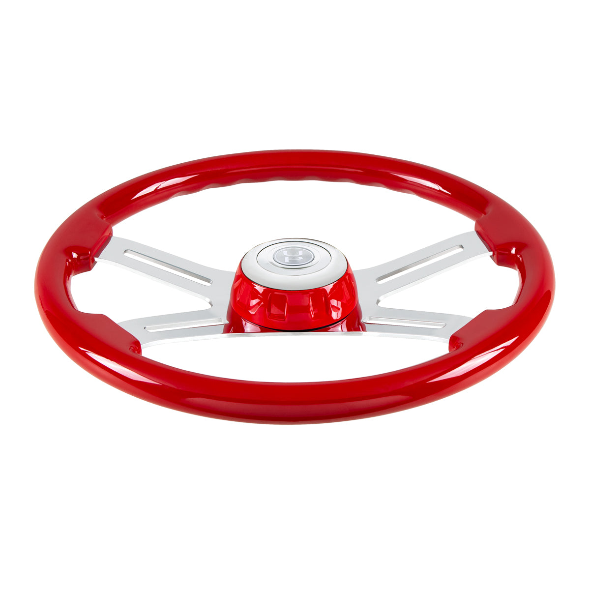 18" 4 Spoke Steering Wheel with Color Matching Horn Bezel