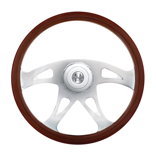 18" Chrome Steering Wheel with Hub & Horn Button Kit