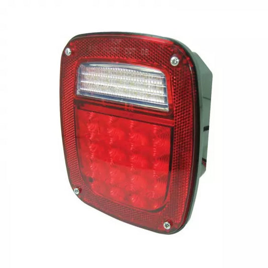 6.75" Square Jeep & Mid-Size Stop, Turn & Tail LED Light - 42 Diodes