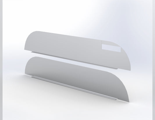 5"  Peterbilt Window Chop Cab Mounted Mirrors