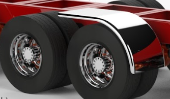 66" HALF FENDER 25''X41'' SMOOTH SURFACE SS430-14GA