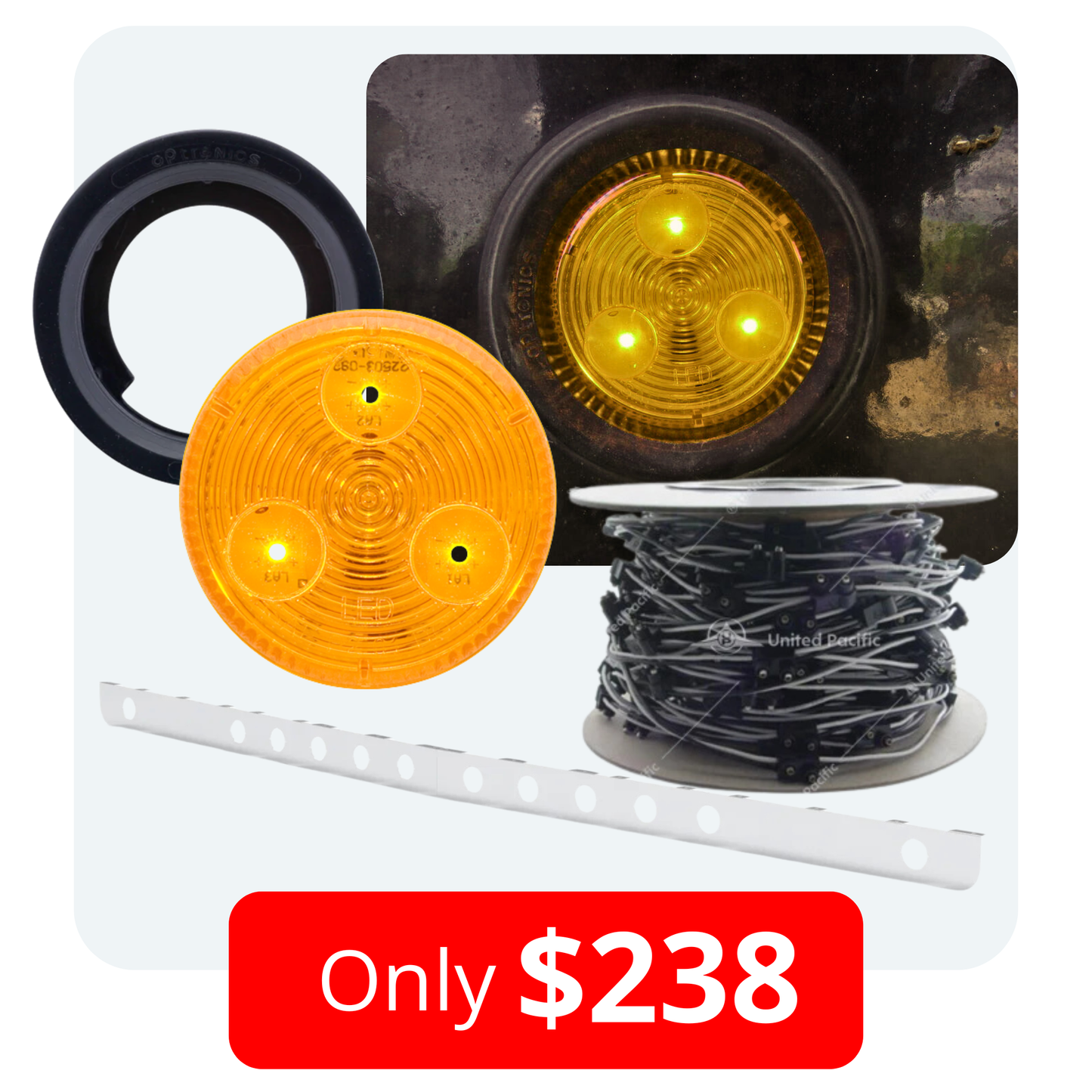 Set Back Axle Bumper Light Bar Bundle