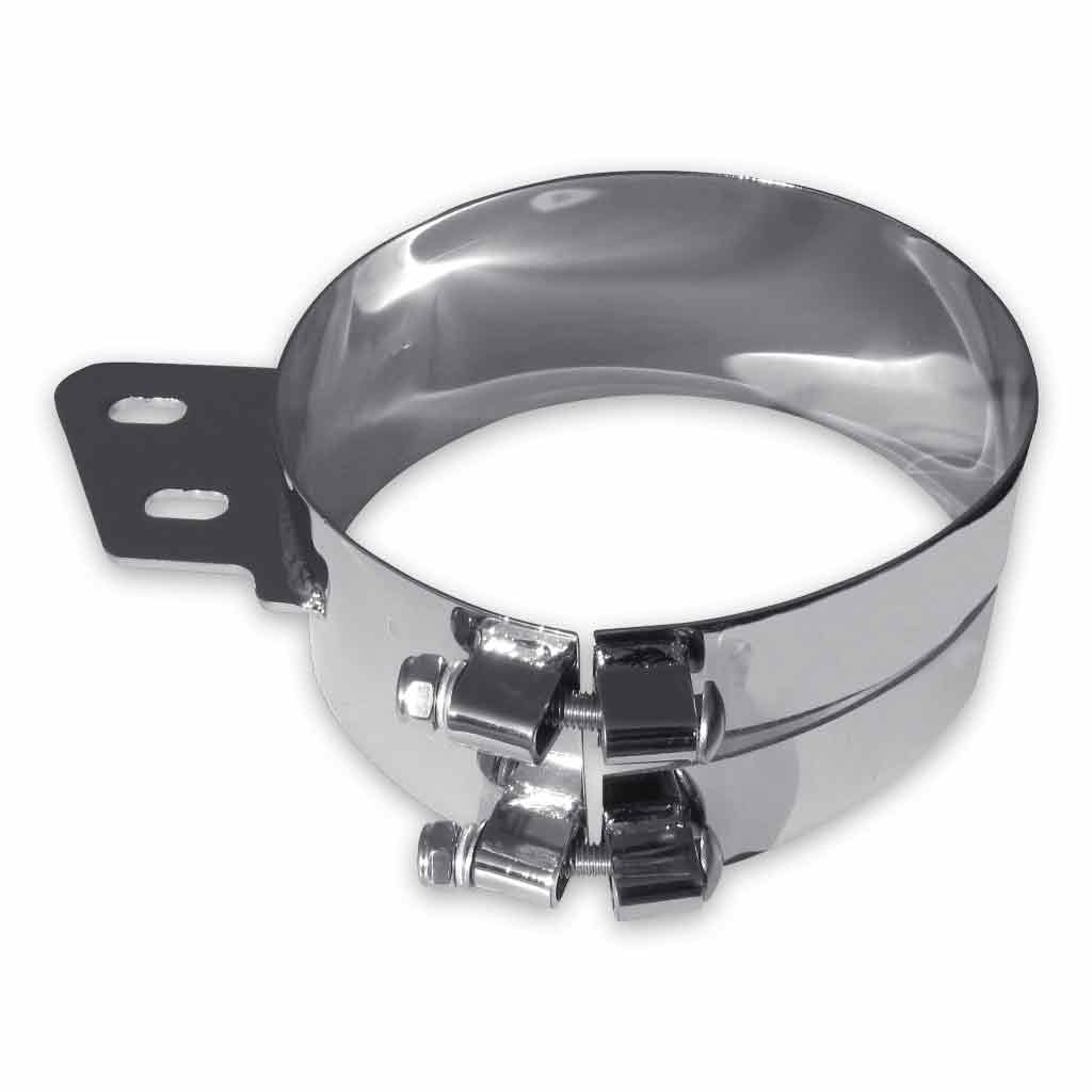 Wide Band Exhaust Clamp with Angled Mounting Plate