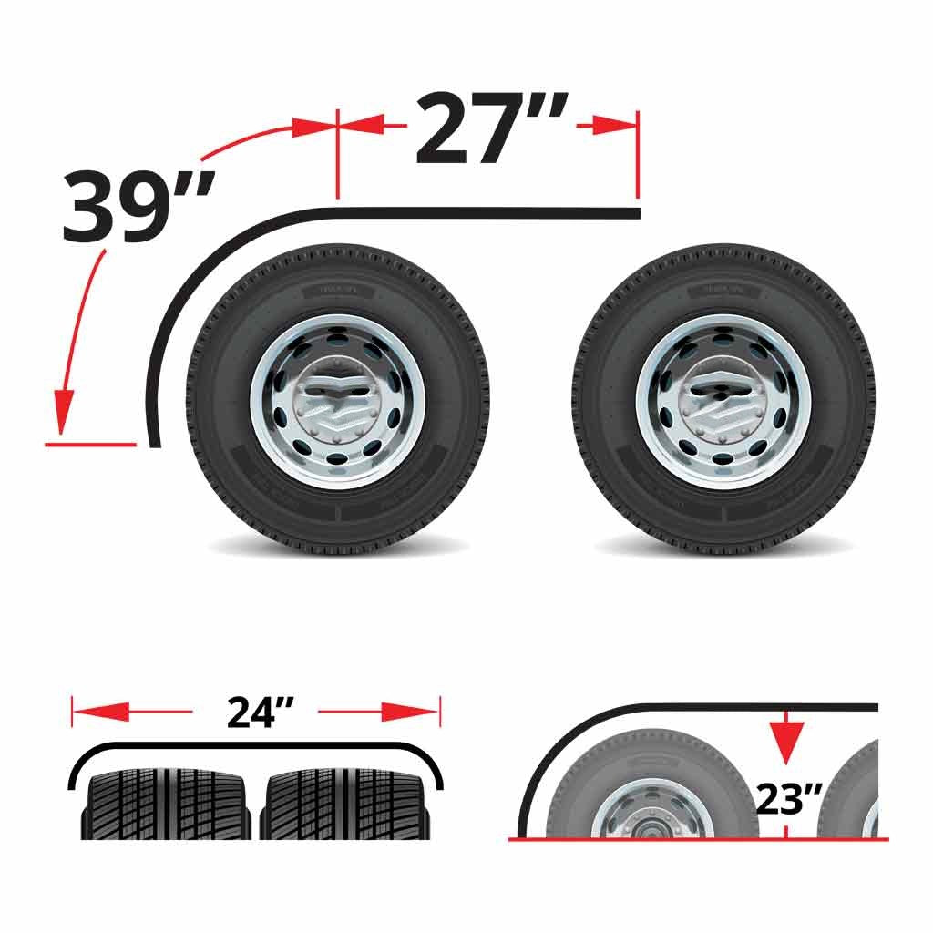 66" HALF FENDER 25''X41'' SMOOTH SURFACE SS430-14GA