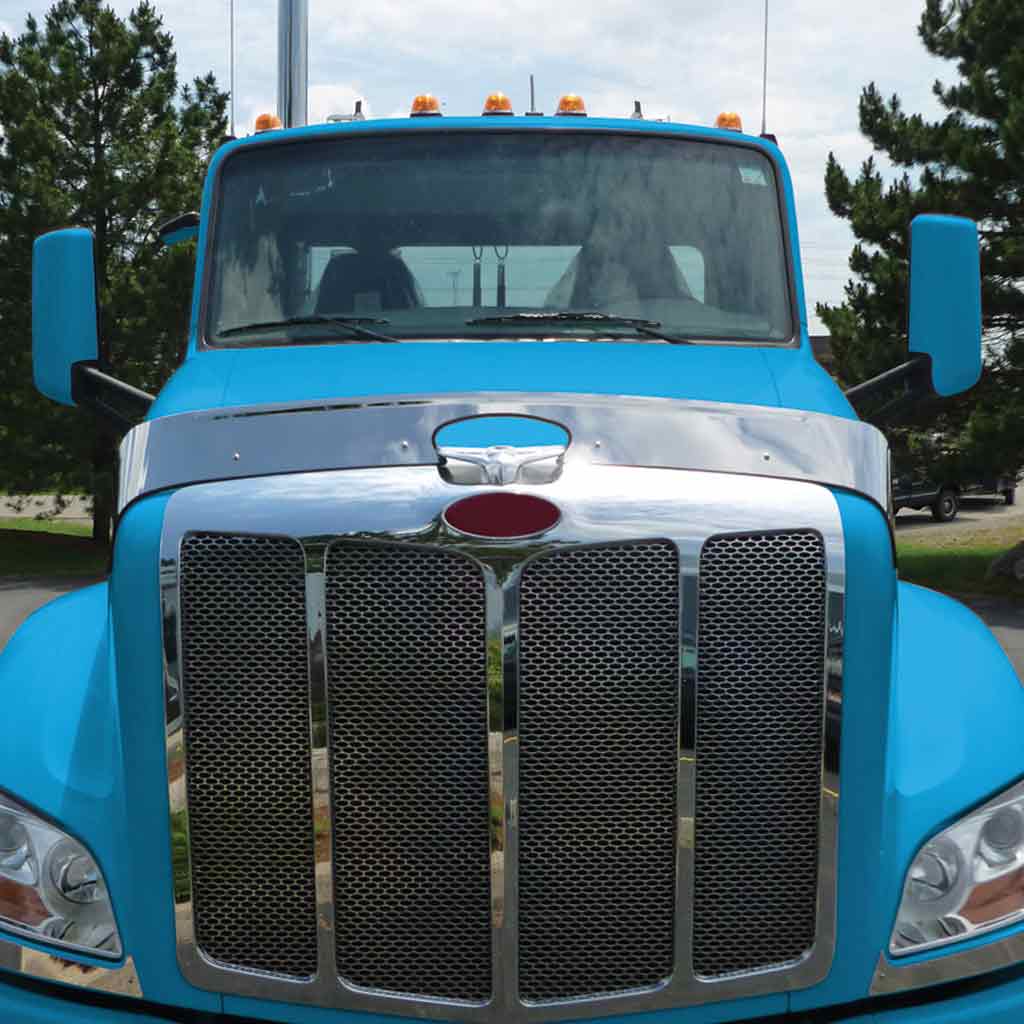 2013+ Peterbilt 579 Stainless Steel Bug Shield