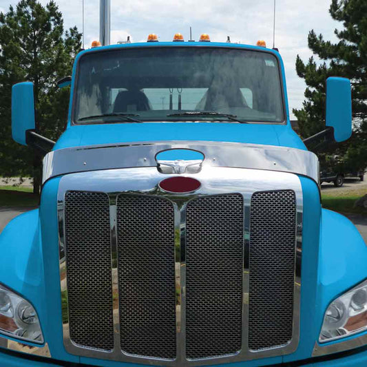 2013+ Peterbilt 579 Stainless Steel Bug Shield