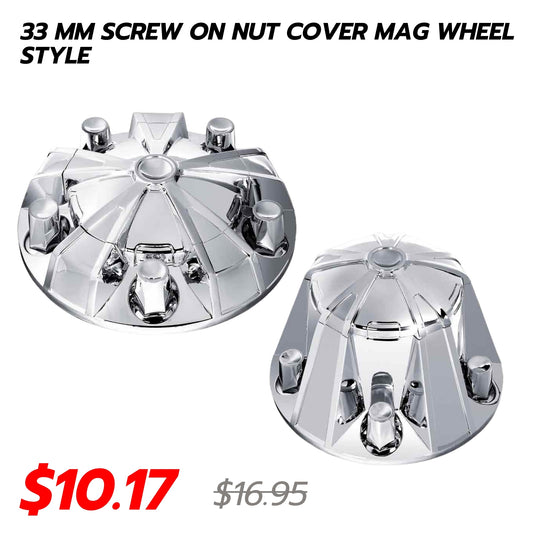 33 MM Screw On Nut Cover Mag Wheel Style