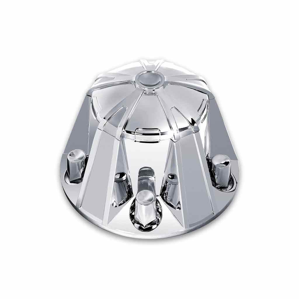 Chrome Plastic Mag Rear Hub Cover with 33mm Threaded Nut  Covers
