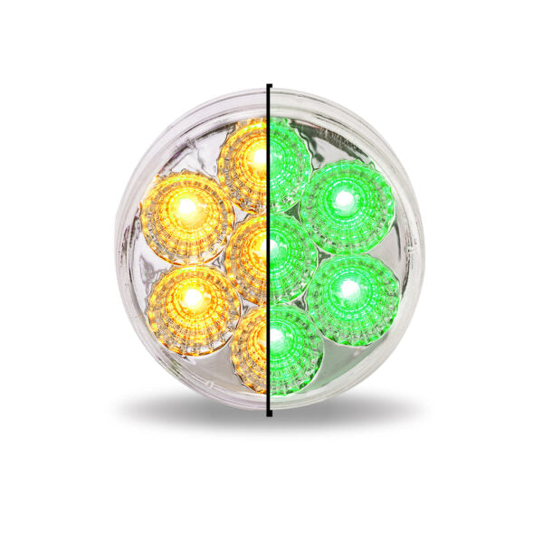 2.5″ Amber Marker to Green Auxiliary Round LED Light – 7 Diodes