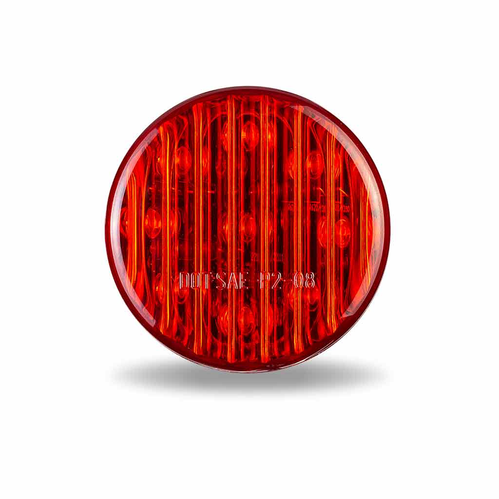 2" Round Ribbed Marker LED Light - 9 Diodes