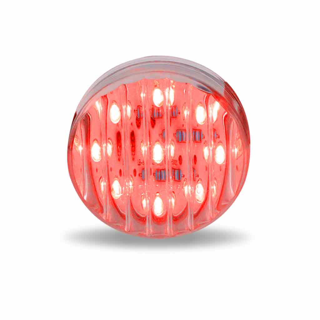 2" Round Ribbed Marker LED Light - 9 Diodes