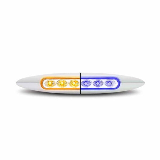 6"Amber Marker to Blue Auxiliary Slim LED Light – 6 Diodes