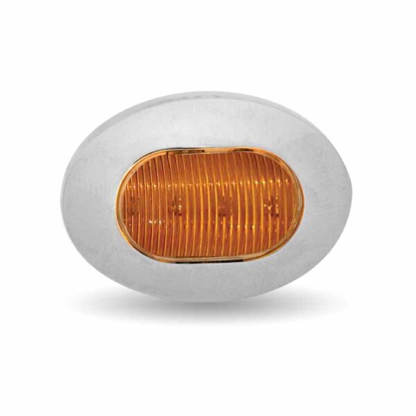 3/4″ Amber Marker Oval LED Light – 2 Diodes