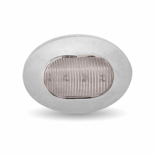3/4″ Clear Amber Marker Oval LED Light – 2 Diodes