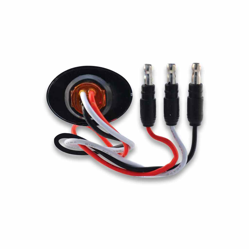 Red Marker Oval LED Light  – 2 Diodes 3/4″ Hole Mount