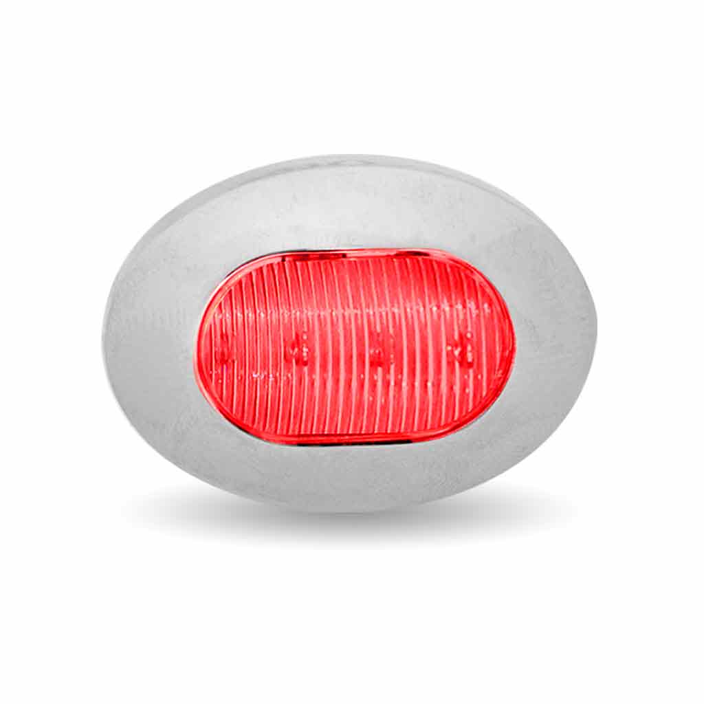 Red Marker Oval LED Light  – 2 Diodes 3/4″ Hole Mount