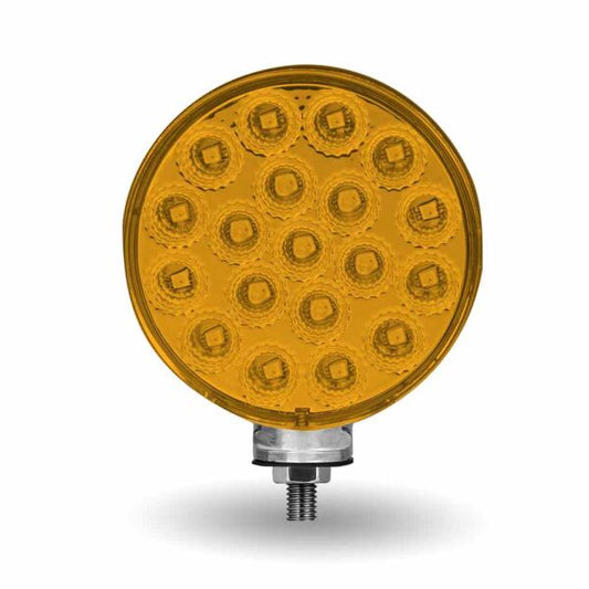 4" Amber/Red Turn & Marker Double Face Round Reflector LED Light – 38 Diodes