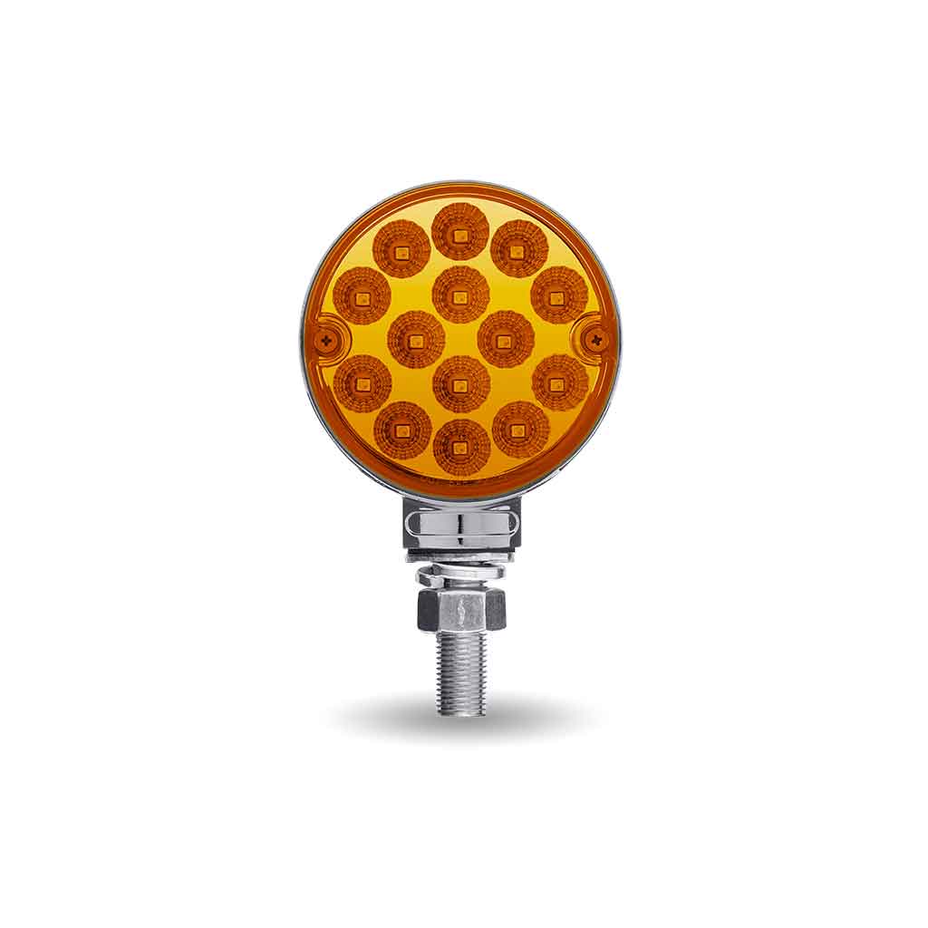 3″ Mini Double Face Round Amber/Red Reflector Light Turn & Marker