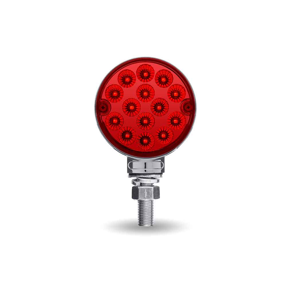 3″ Mini Double Face Round Amber/Red Reflector Light Turn & Marker