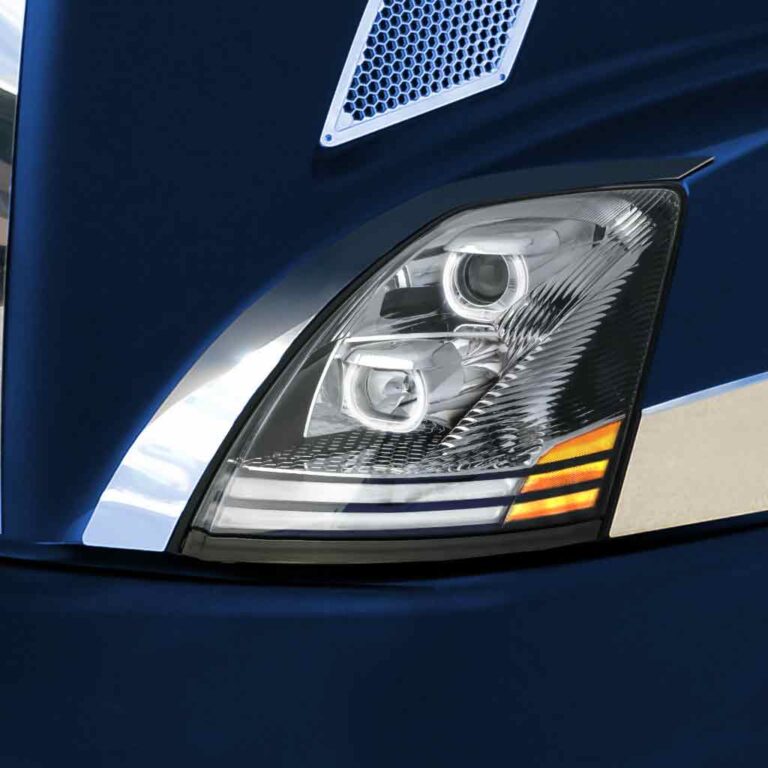 Volvo VN/VNL Halogen Projector Headlight Assembly with LED Glow Position & Turn Signal Accents