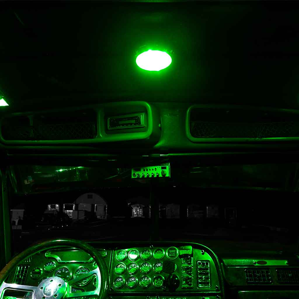 Peterbilt Interior Projector Dome 7-Color Cab Light – Chrome | 18 Diodes