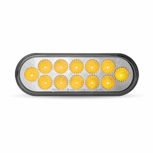 Oval Clear Amber LED Turn Signal & Marker Light