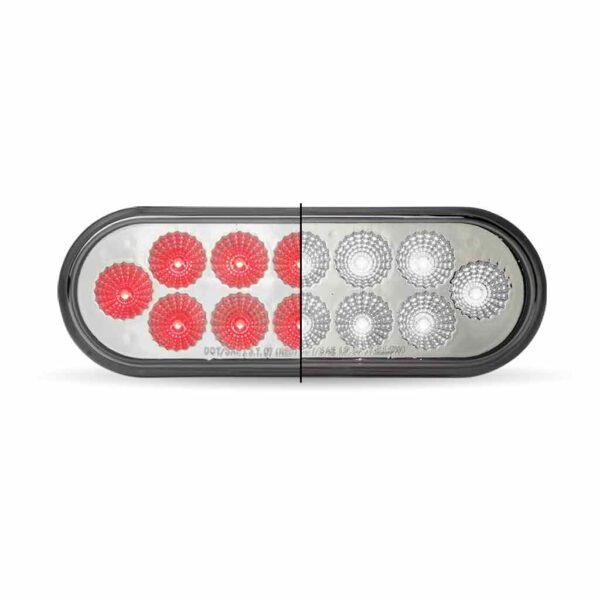 6" Oval Dual Revolution Stop, Turn & Tail LED Light - 12 Diodes