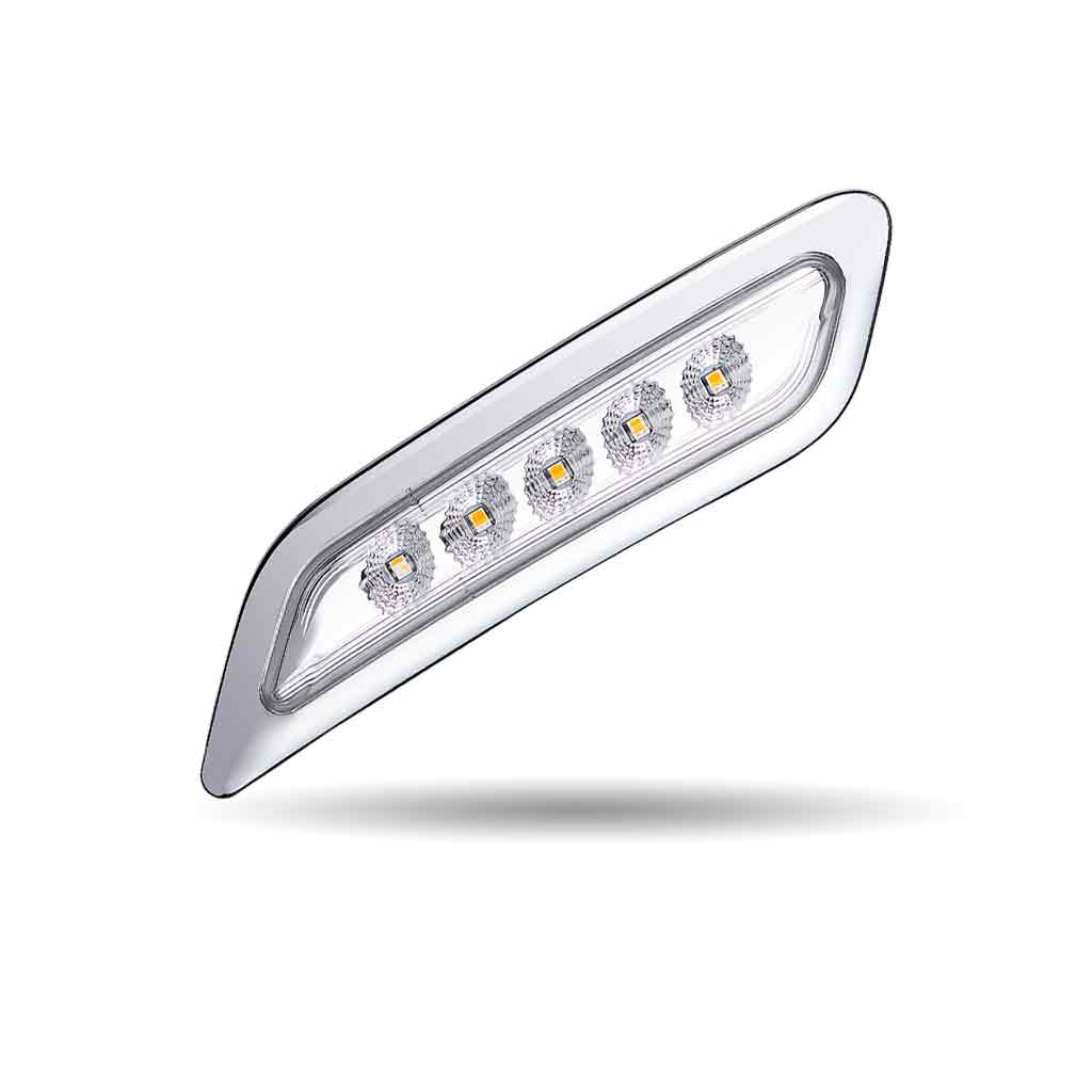 Peterbilt Amber Turn & Marker to Green Auxiliary Door Light – 5 Diodes | Passenger Side