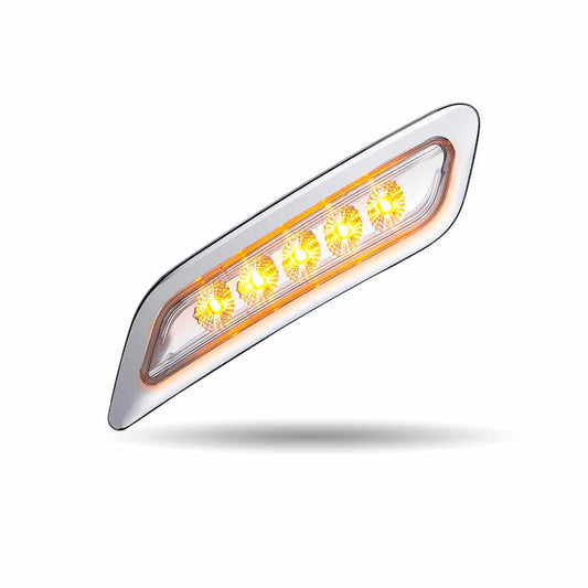 Peterbilt Clear Amber Turn & Marker LED Door Light – 5 Diodes | Passenger Side