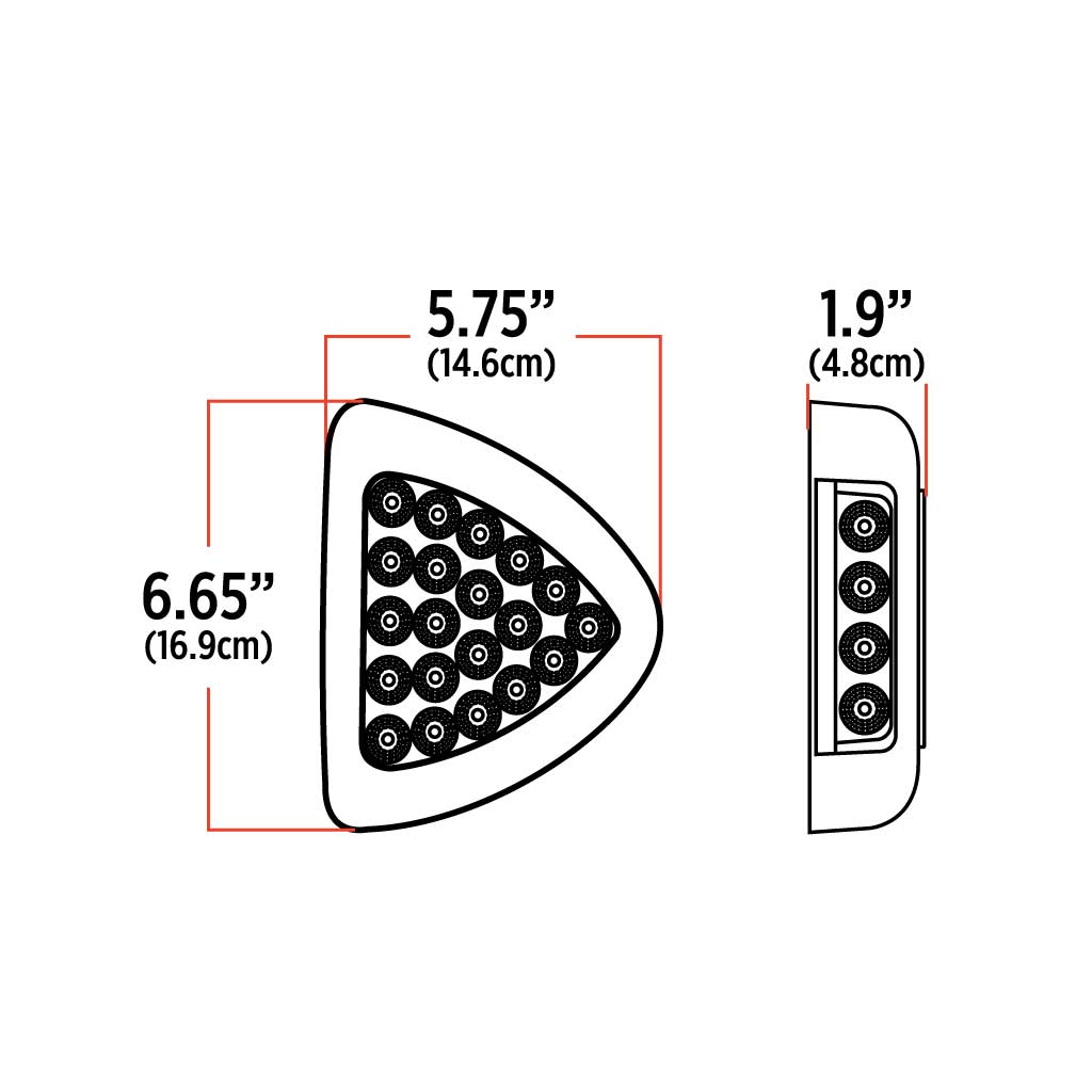 Peterbilt Clear Amber Turn & Marker Headlight Turn Signal LED Light – 24 Diodes